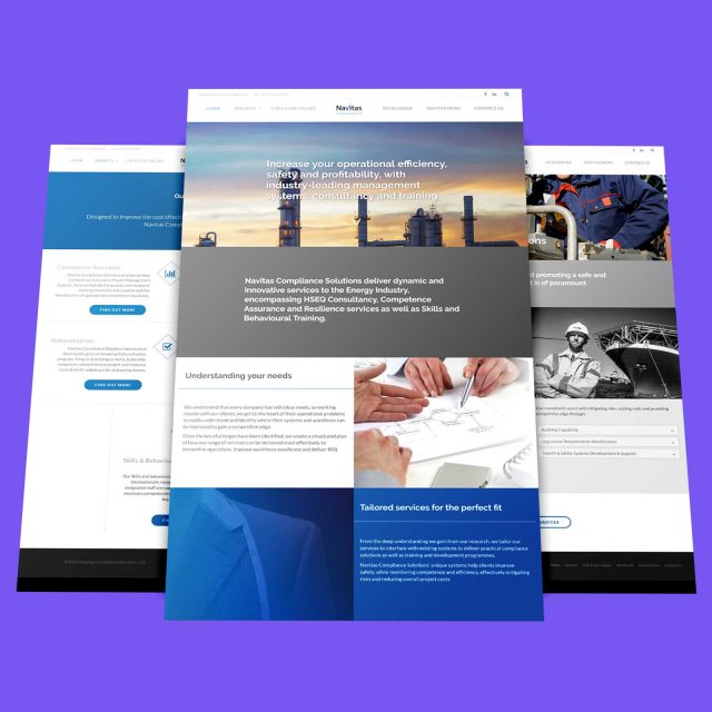 navitas compliance web design layout